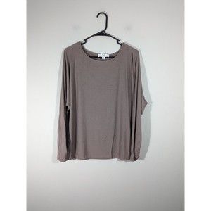 Magaschoni Ruched‎ Long Sleeve Top Women Size M